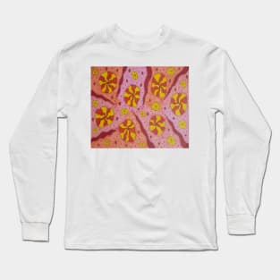 Candy Colored Abstract in Pink Long Sleeve T-Shirt